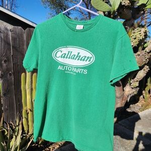 Vintage Mens Garage Print Tee (Medium)